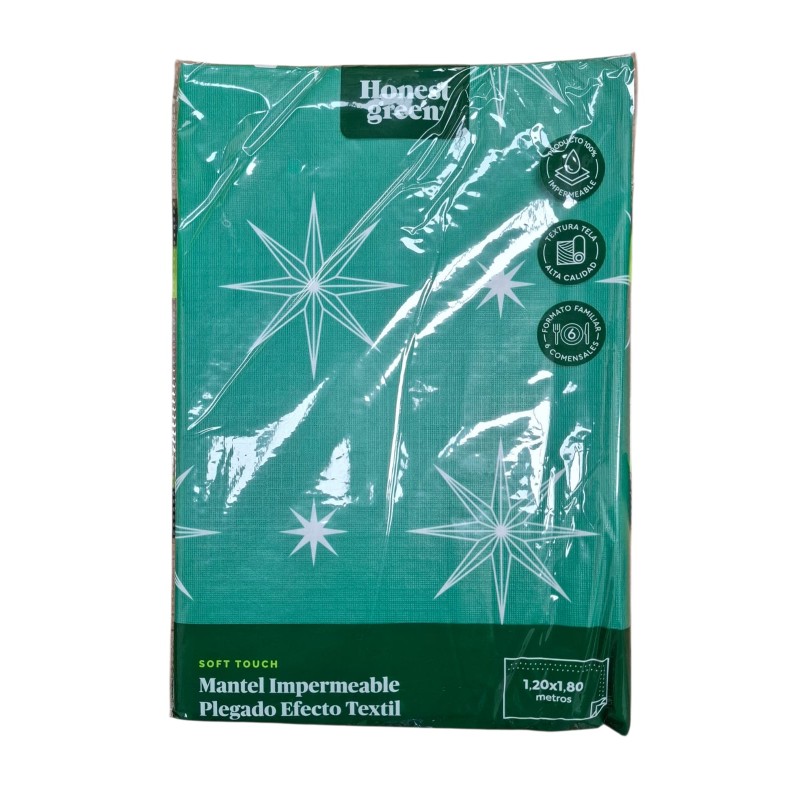 MANTEL DESECHABLE NAVIDAD "Honest Green"