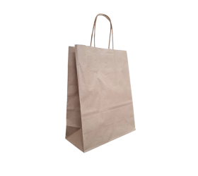 BOLSA PAPEL KRAFT 70gr. ASA RIZADA 22X27+10cm. 