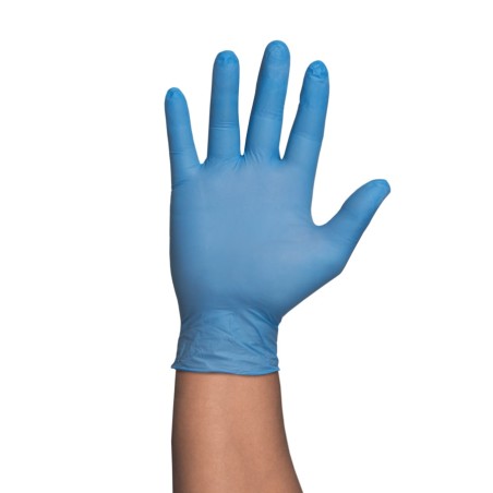GUANTES NITRILO AZUL. SIN POLVO. 3.5grms. 