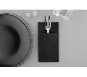 Servilletas Kanguro Air Soft Negras 40x40 cm | Pack 30 Unidades