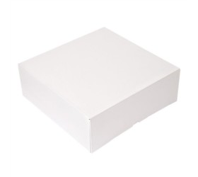 Caja para Pastelería Blanca sin Ventana 28x28x10 cm | Pack 50 Unidades