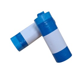 Bolsas de basura domésticas autocierre azul 30L – Antigoteo y resistentes –...