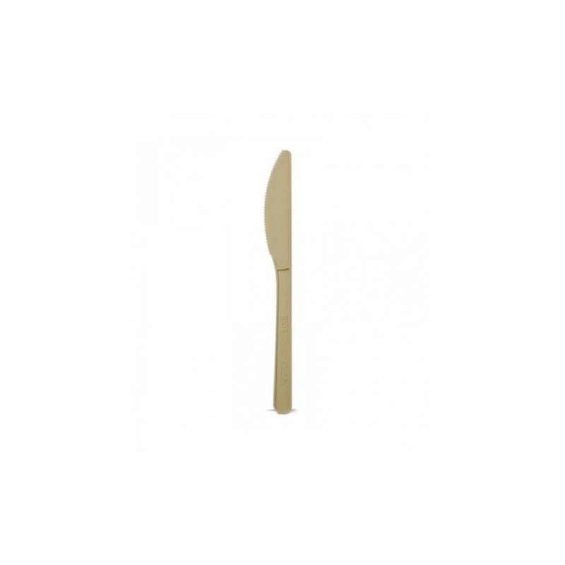 CUCHILLO COMPOSTABLE ALMIDON MAIZ Y BAMBÚ. CPLA/BAMBÚ. 
