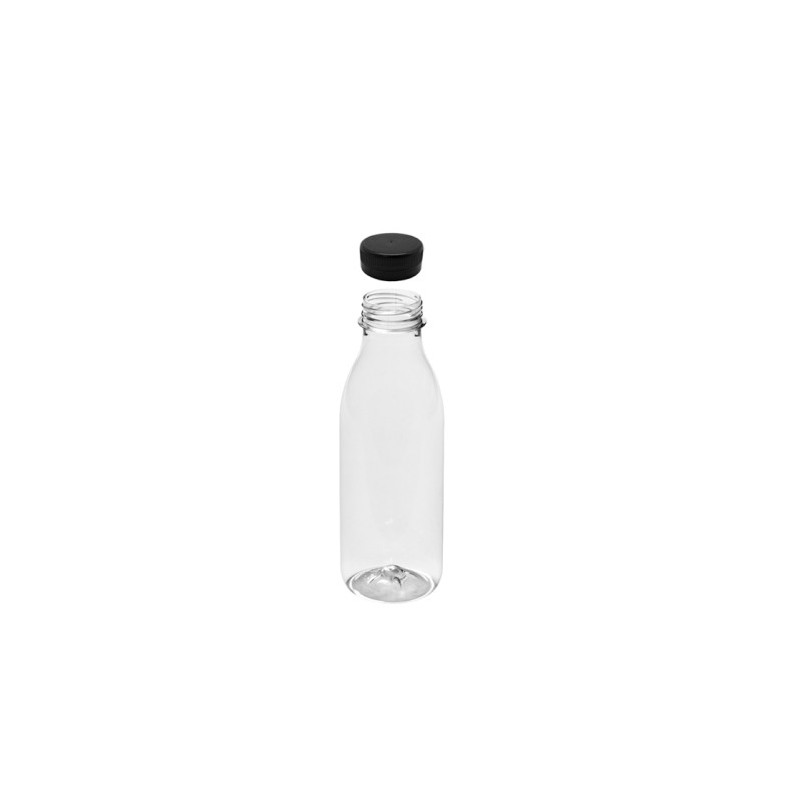 Botella de plástico imitación cristal