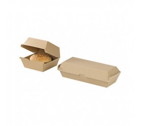 CAJA KRAFT PARA BOCADILLO / TAPAS. 208x75x70mm. 
