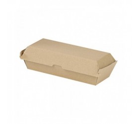 CAJA KRAFT PARA BOCADILLO / TAPAS. 208x75x70mm. 