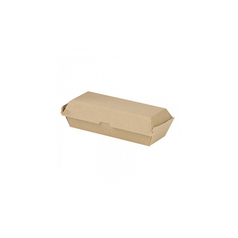 CAJA KRAFT PARA BOCADILLO / TAPAS. 208x75x70mm. 