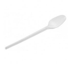 CUCHARA DE PLÁSTICO BLANCA 16,5cm. 