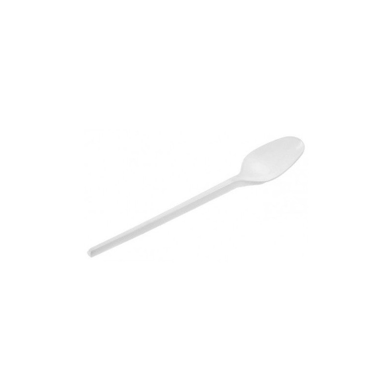 CUCHARA DE PLÁSTICO BLANCA 16,5cm. 