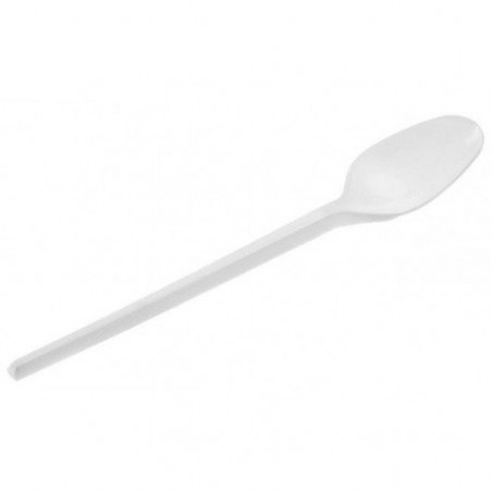 CUCHARA DE PLÁSTICO BLANCA 16,5cm. 