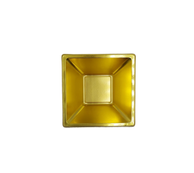CUENCO ORO PLÁSTICO 12x12cm. REUTILIZABLE. 
