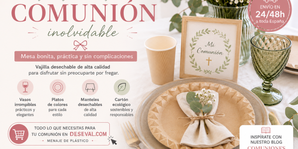 Cómo organizar una comunión con productos desechables profesionales